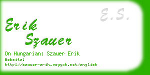 erik szauer business card
